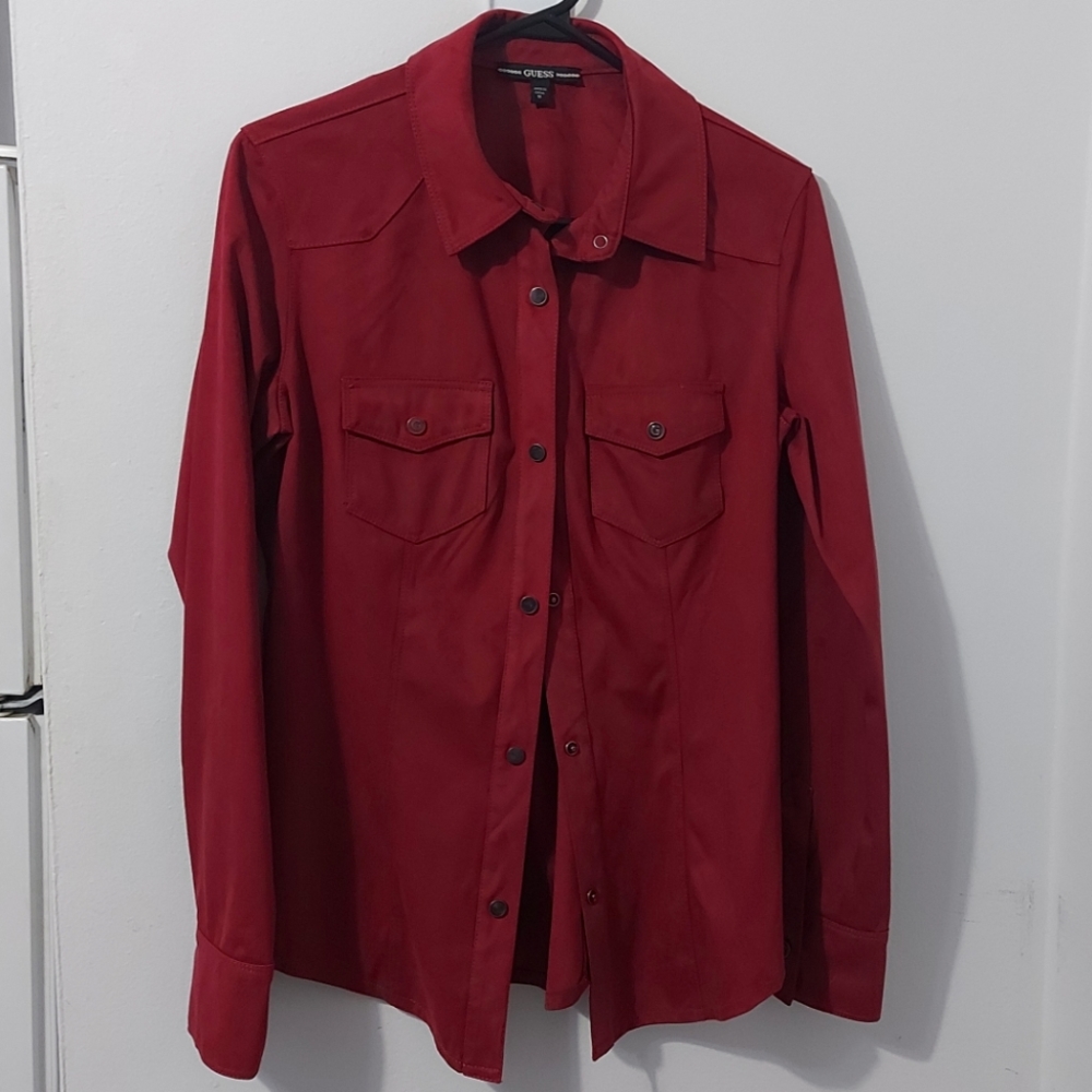 NWOT- GUESS Suede jacket in Medium